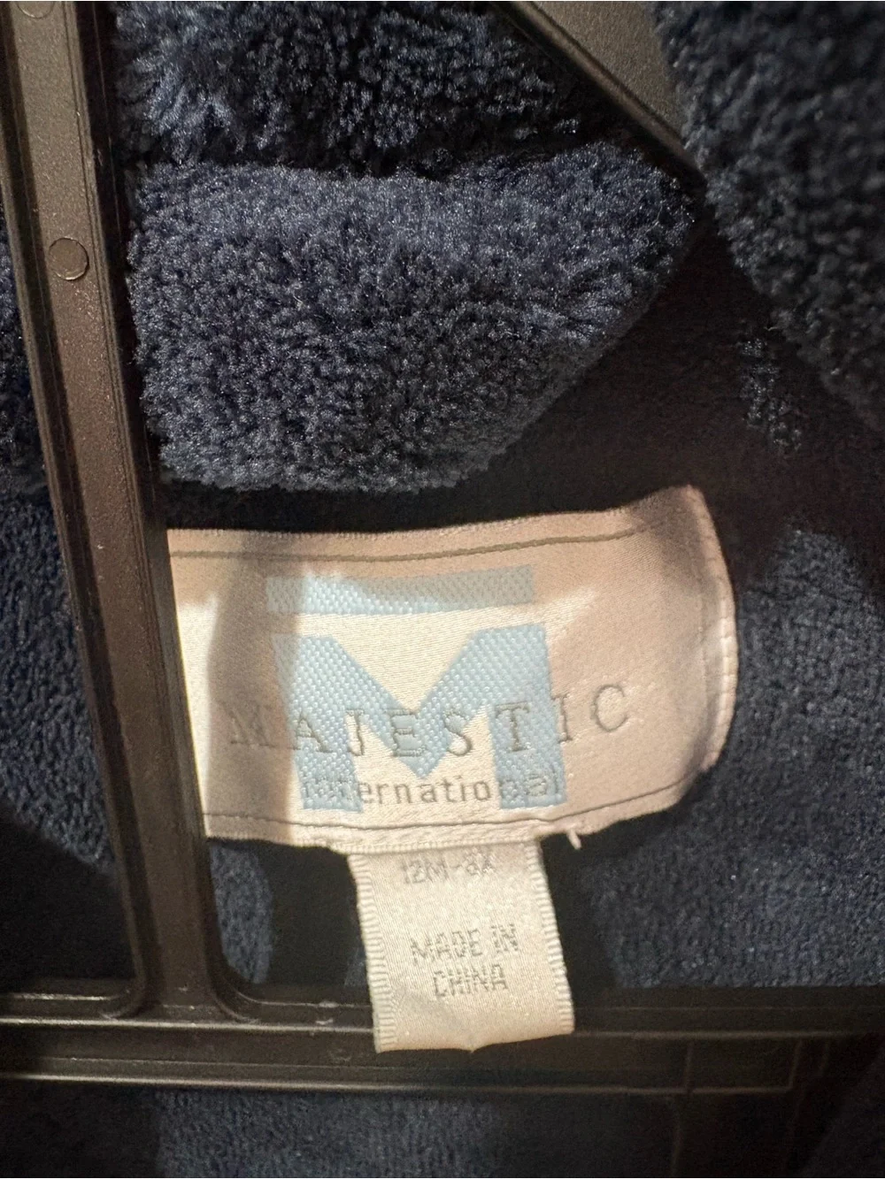 Kids’ Majestic International Fleece Bathrobe – Navy Blue